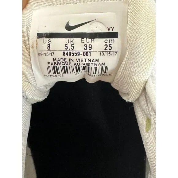 Nike Women's Nike Air Vapormax Plus Size 8 White/Black Women's Sneakers - Picture 6 of 8